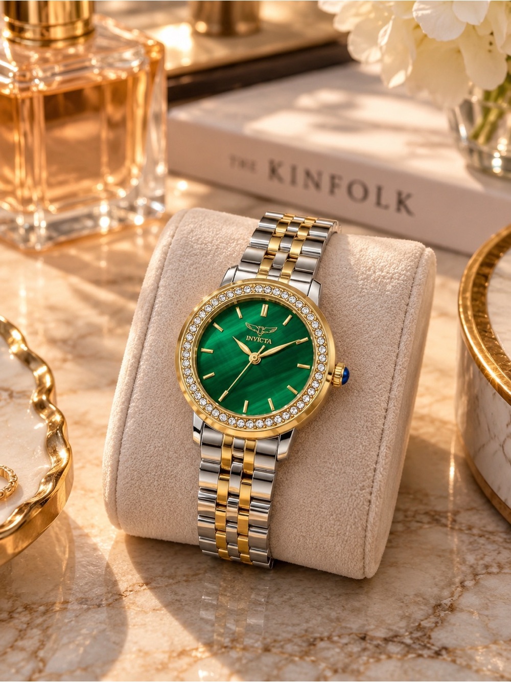 Invicta Wildflower 69922 Women’s Green Dial Two-Tone Watch 29mm NWT